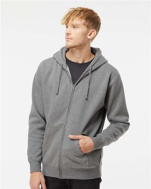 Custom Embroidered Independent Trading Co. Heavyweight Full-Zip Hooded Sweatshirt IND4000Z
