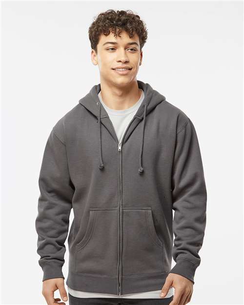 Custom Embroidered Independent Trading Co. Heavyweight Full-Zip Hooded Sweatshirt IND4000Z