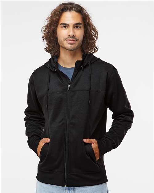 Custom Embroidered Independent Trading Co. Poly-Tech Full-Zip Hooded Sweatshirt EXP80PTZ
