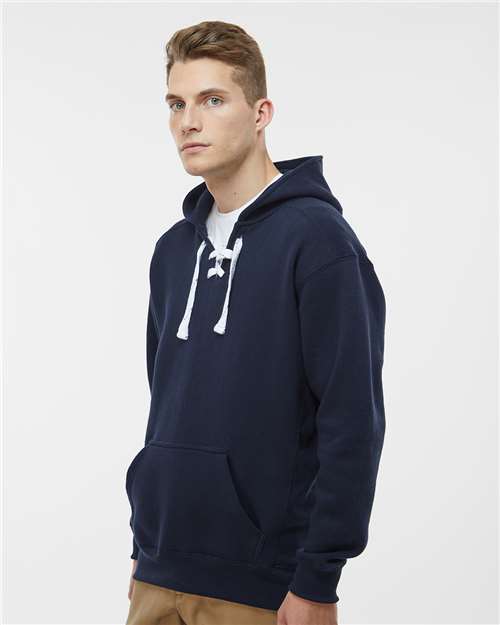 J. America Sport Lace Hooded Sweatshirt 8830 Navy