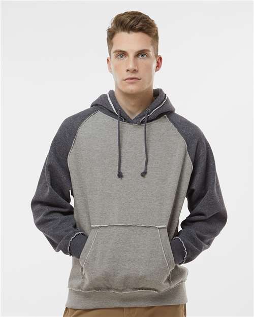 Custom Embroidered J. America Vintage Heather Hooded Sweatshirt 8885