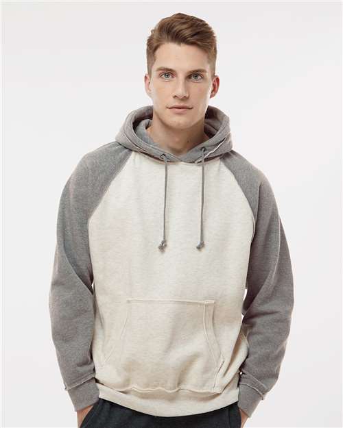 Custom Embroidered J. America Vintage Heather Hooded Sweatshirt 8885