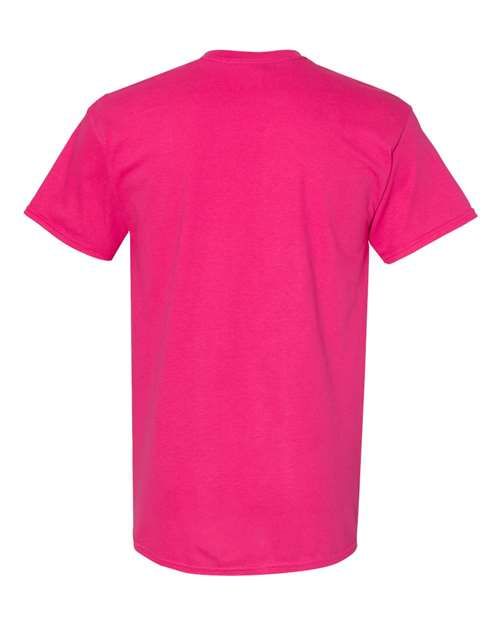 Gildan USA-Made Fine Jersey T-Shirt 5000 Heather Sapphire Custom Embroidered Business Logo