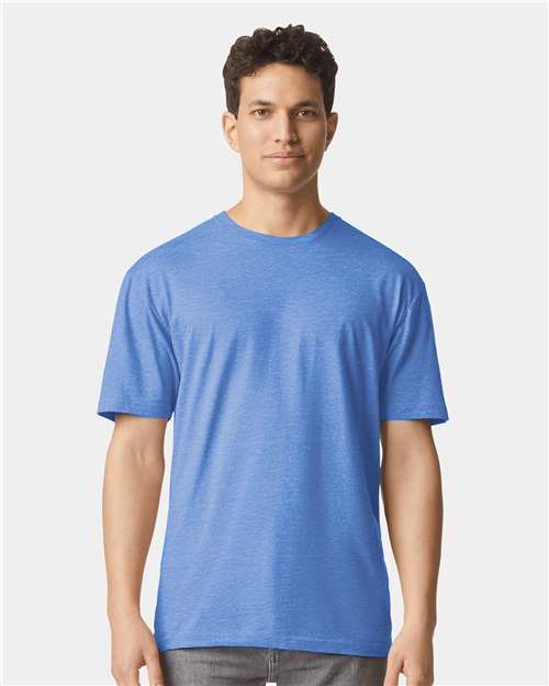 Custom Embroidered Gildan Softstyle® T-Shirt 64000 Heather Royal
