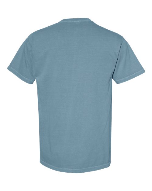 Comfort Colors Garment-Dyed Heavyweight Pocket T-Shirt 6030 Grey Custom Embroidered Business Logo