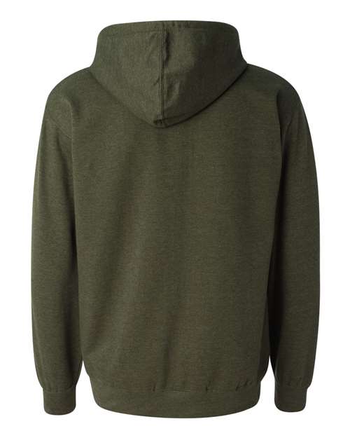 Independent Trading Co. Midweight Hooded Sweatshirt SS4500 Army Heather Custom Embroidered Business Logo