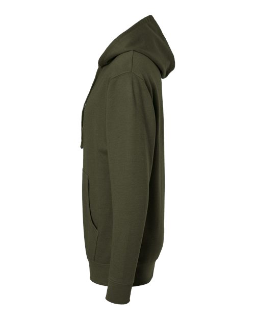 Independent Trading Co. Midweight Hooded Sweatshirt SS4500 Army Heather Custom Embroidered Business Logo