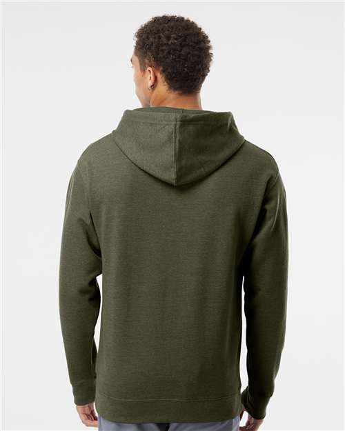 Independent Trading Co. Midweight Hooded Sweatshirt SS4500 Army Heather Custom Embroidered Business Logo