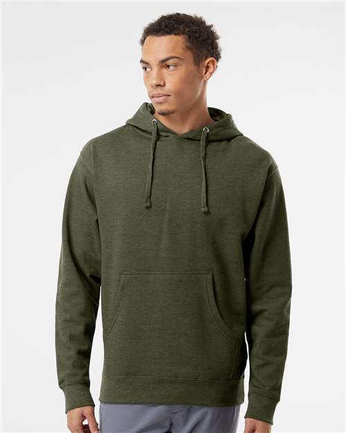 Independent Trading Co. Midweight Hooded Sweatshirt SS4500 Army Heather Custom Embroidered Business Logo