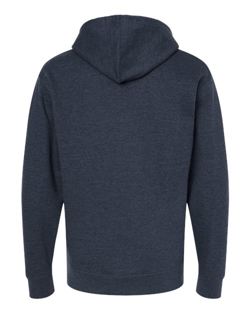 Independent Trading Co. Midweight Full-Zip Hooded Sweatshirt SS4500Z Charcoal Heather Custom Embroidered Business Logo