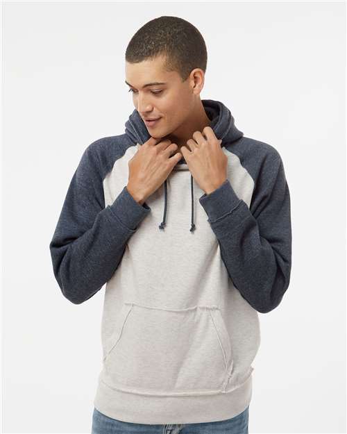 Custom Embroidered J. America Vintage Heather Hooded Sweatshirt 8885