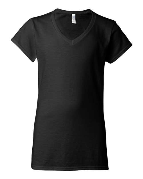 Gildan Softstyle® Women’s V-Neck T-Shirt 64V00L Custom Embroidered Business Logo