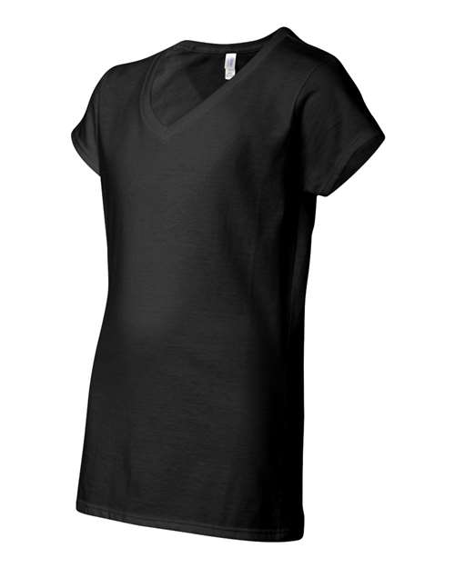 Gildan Softstyle® Women’s V-Neck T-Shirt 64V00L Custom Embroidered Business Logo