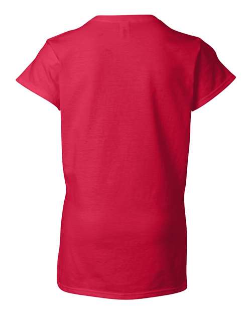 Gildan Softstyle® Women’s V-Neck T-Shirt 64V00L Custom Embroidered Business Logo