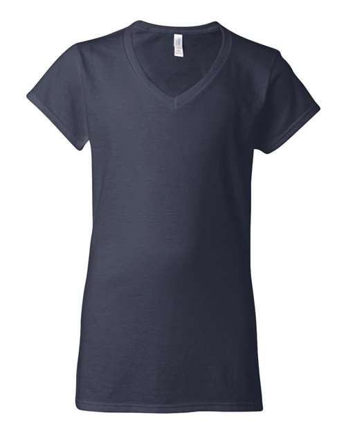 Gildan Softstyle® Women’s V-Neck T-Shirt 64V00L Custom Embroidered Business Logo