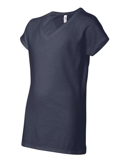 Gildan Softstyle® Women’s V-Neck T-Shirt 64V00L Custom Embroidered Business Logo