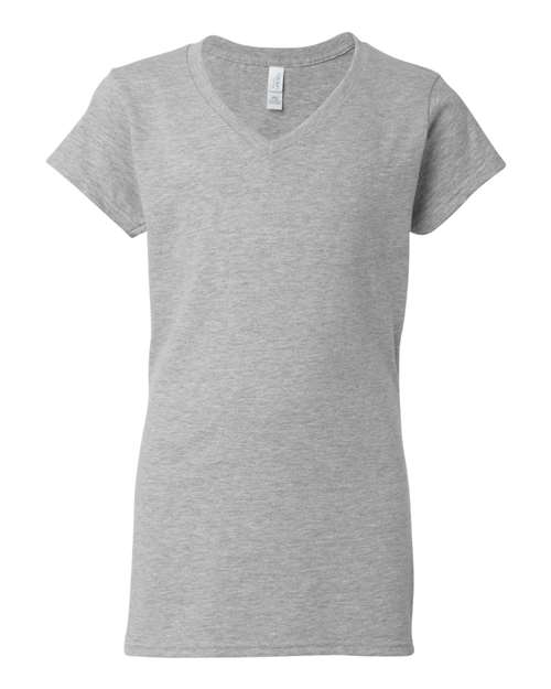 Gildan Softstyle® Women’s V-Neck T-Shirt 64V00L Custom Embroidered Business Logo