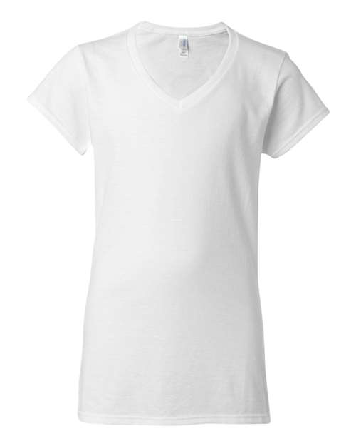 Gildan Softstyle® Women’s V-Neck T-Shirt 64V00L Custom Embroidered Business Logo