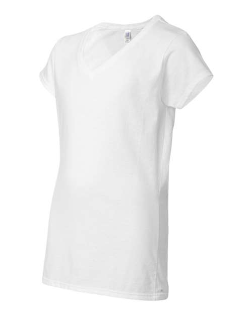 Gildan Softstyle® Women’s V-Neck T-Shirt 64V00L Custom Embroidered Business Logo