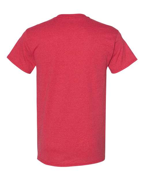 Gildan USA-Made Fine Jersey T-Shirt 5000 Heather Radiant Orchid Custom Embroidered Business Logo