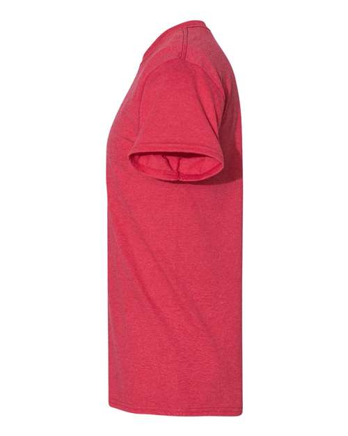 Gildan USA-Made Fine Jersey T-Shirt 5000 Heather Red Custom Embroidered Business Logo