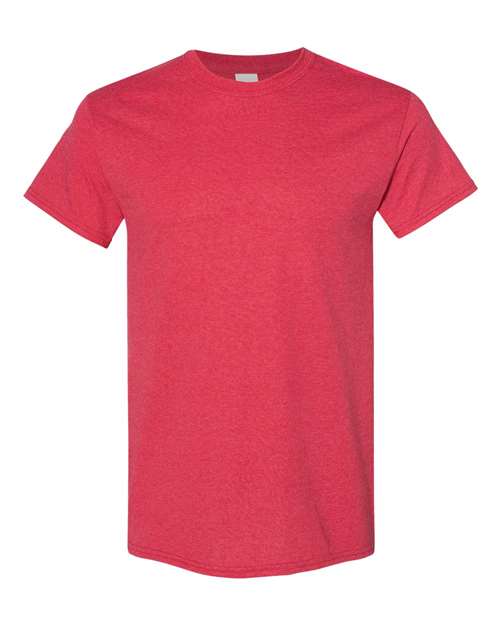Gildan USA-Made Fine Jersey T-Shirt 5000 Heather Red Custom Embroidered Business Logo