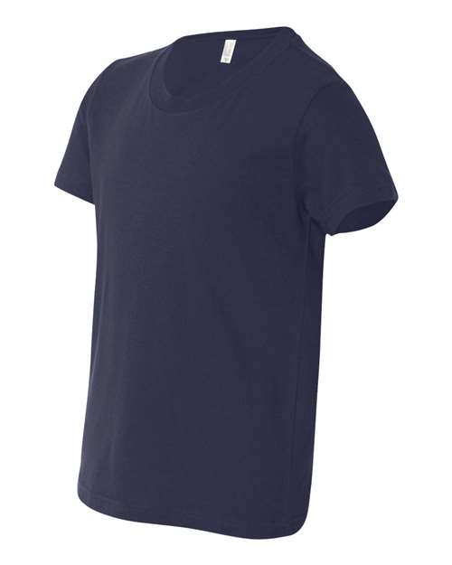 BELLA + CANVAS Youth Jersey Tee 3001Y Natural Custom Embroidered Business Logo