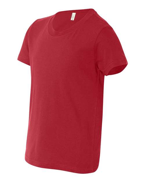 BELLA + CANVAS Youth Jersey Tee 3001Y Pink Custom Embroidered Business Logo