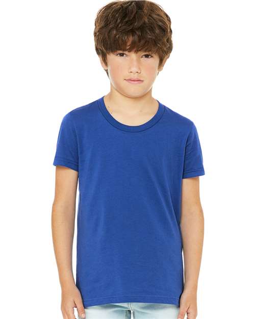 BELLA + CANVAS Youth Jersey Tee 3001Y Toast Custom Embroidered Business Logo