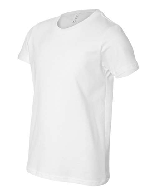 BELLA + CANVAS Youth Jersey Tee 3001Y Vintage White Custom Embroidered Business Logo