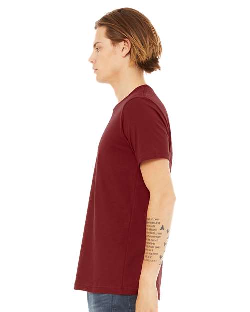 BELLA + CANVAS Jersey Tee 3001 Cardinal Custom Embroidered Business Logo