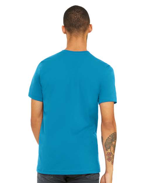 BELLA + CANVAS Jersey Tee 3001 Army Custom Embroidered Business Logo