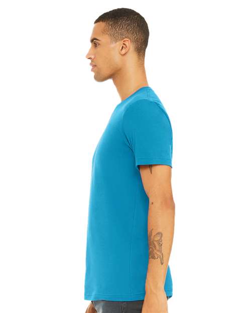 BELLA + CANVAS Jersey Tee 3001 Army Custom Embroidered Business Logo