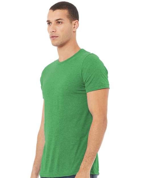 BELLA + CANVAS Triblend Tee 3413 Green Triblend Custom Embroidered Business Logo
