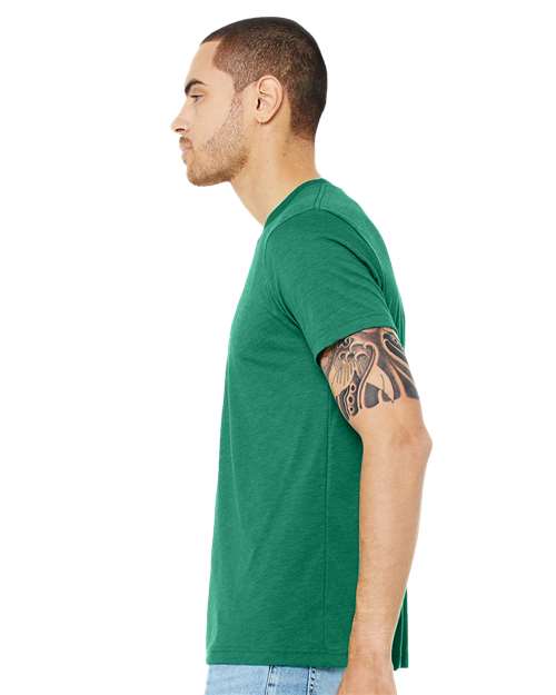 BELLA + CANVAS Triblend Tee 3413 Kelly Triblend Custom Embroidered Business Logo