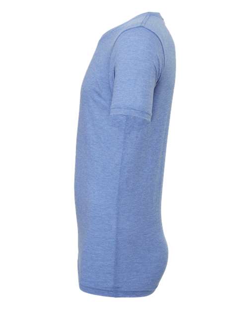 BELLA + CANVAS Triblend Tee 3413 Blue Triblend Custom Embroidered Business Logo