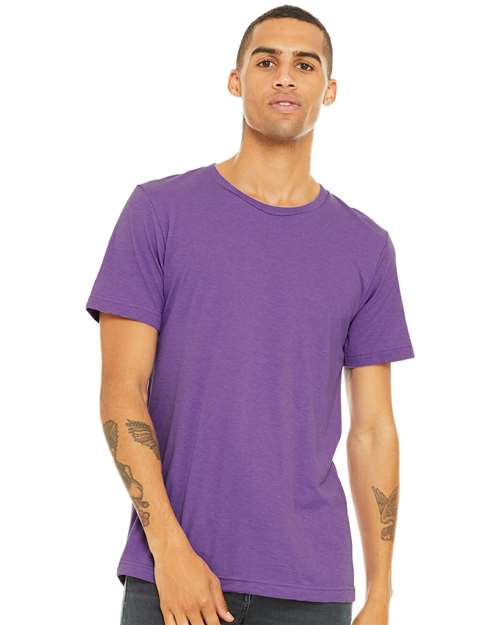 Custom Embroidered BELLA + CANVAS Triblend Tee 3413 Purple Triblend