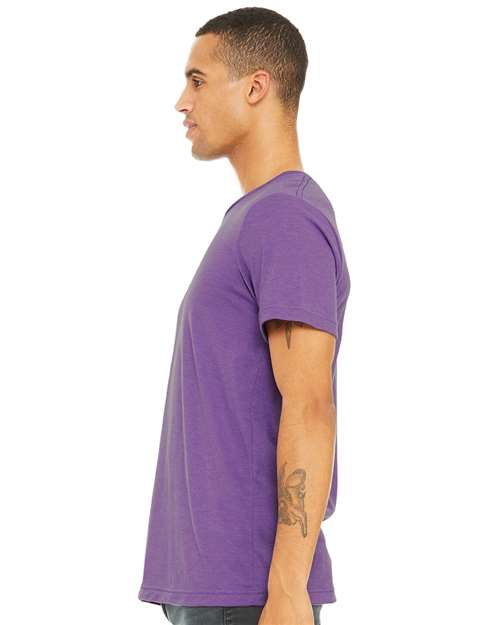 BELLA + CANVAS Triblend Tee 3413 Purple Triblend Custom Embroidered Business Logo