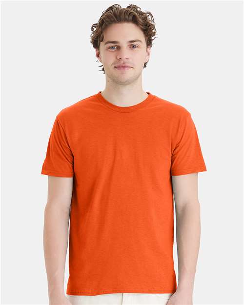 Custom Embroidered Hanes Perfect-T T-Shirt 4980 Orange