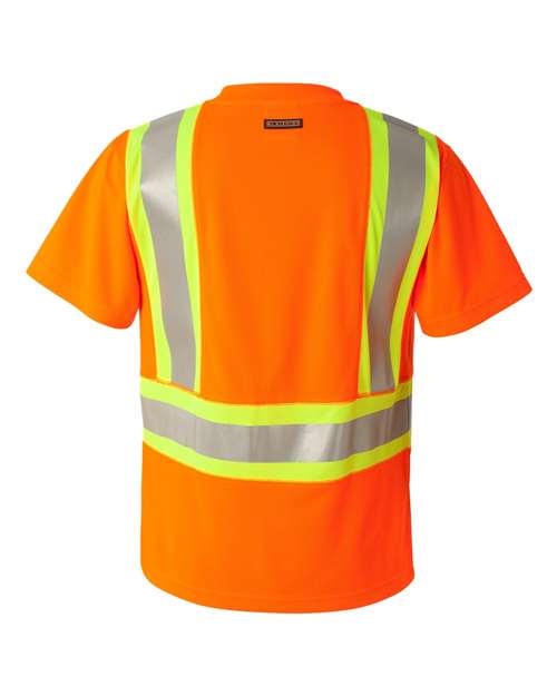 Kishigo Unisex Class 2 Flat Stitch Self-Fabric Panels T-Shirt 2255