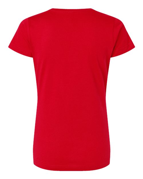 LAT Women's Fine Jersey V-Neck Tee 3507 Red