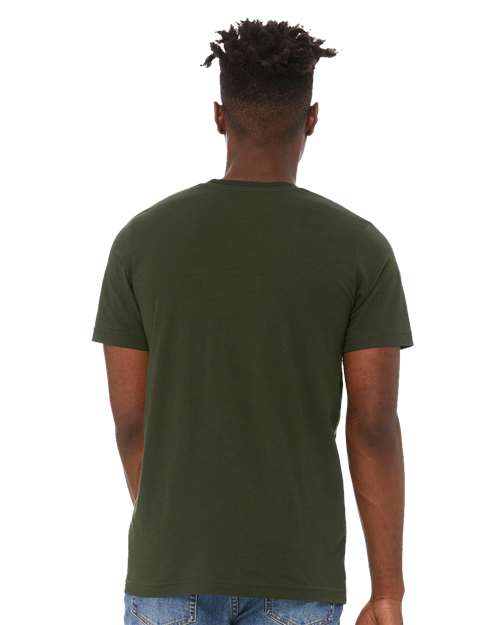 BELLA + CANVAS Jersey Tee 3001 Dark Olive Custom Embroidered Business Logo