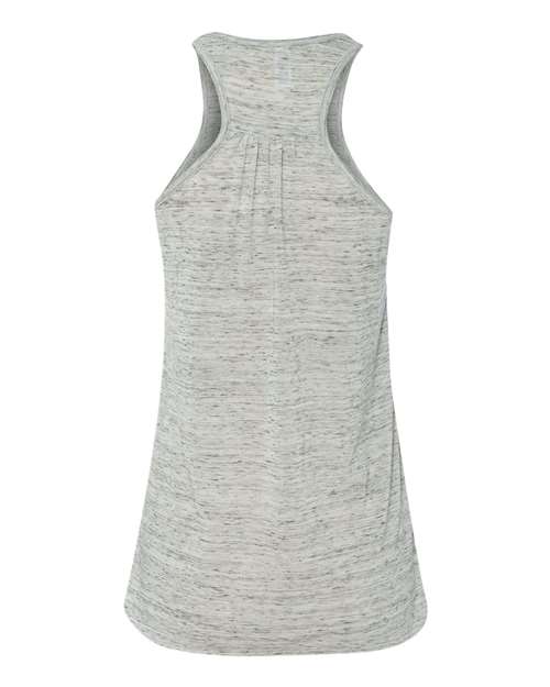 BELLA + CANVAS Women's Flowy Racerback Tank 8800 White Marble