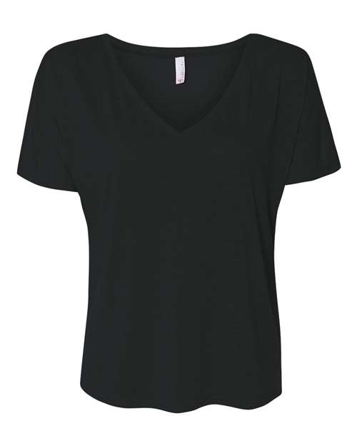 BELLA + CANVAS Women’s Slouchy V-Neck Tee 8815 Custom Embroidered Business Logo