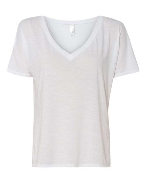 BELLA + CANVAS Women’s Slouchy V-Neck Tee 8815 Custom Embroidered Business Logo