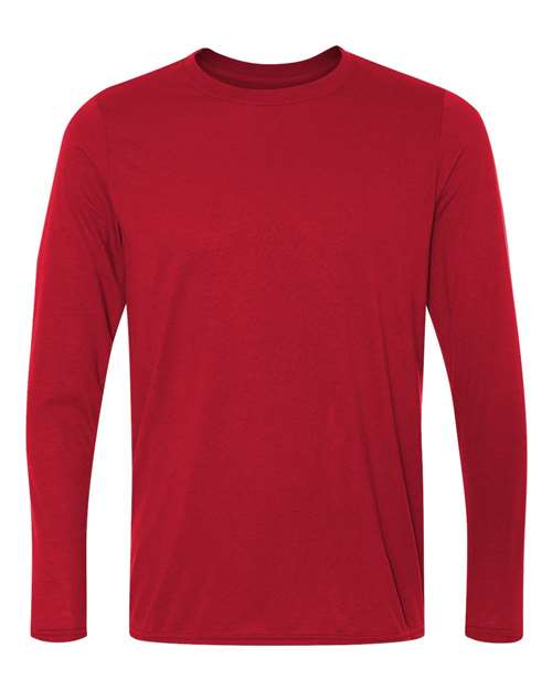 Gildan Performance® Long Sleeve T-Shirt 42400 Custom Embroidered Business Logo