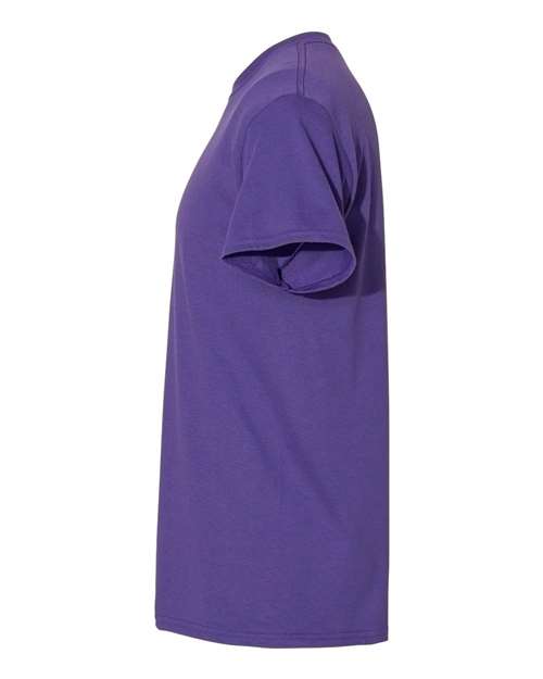Gildan USA-Made Fine Jersey T-Shirt 5000 Lilac Custom Embroidered Business Logo