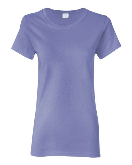 Gildan Heavy Cotton™ Women’s T-Shirt 5000L Violet Custom Embroidered Business Logo