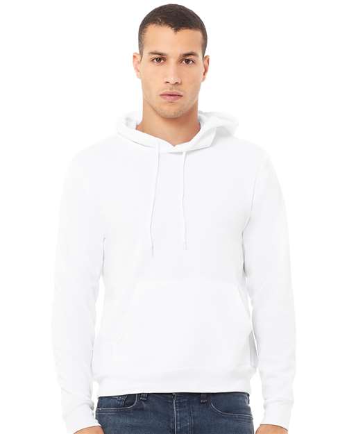 BELLA + CANVAS Sponge Fleece Hoodie 3719 Vintage White Custom Embroidered Business Logo