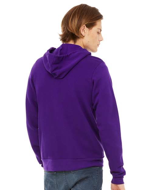 BELLA + CANVAS Sponge Fleece Full-Zip Hoodie 3739 Team Purple